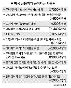 [미국發 금융위기 수습되나] 美 구제금융 사용처는