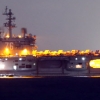 美 핵추진 항공모함 부산 도착