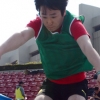 [서울포토] ‘있는 힘껏 멀리’… 제자리 멀리뛰기 체력시험