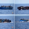 [포토] ‘아찔한 순간’ … 수백명 태운 난민선 리비아 해안서 전복