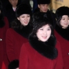 [서울포토] 미소로 작별인사하는 북한 예술단