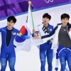 [서울포토] ‘은메달’ 남자 팀추월, 팀워크는 금메달