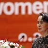 [포토] 아웅산 수치, 국제 여성의 날 연설