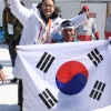 [서울포토] 2018 평창 동계패럴림픽, 태극기 펼쳐 든 신의현 선수