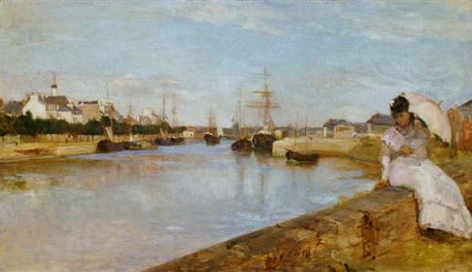 베르트 모리조, ‘로리앙의 항구’, 1869년 (43※72㎝, 내셔널 갤러리 오브 아트, 미국 워싱턴)