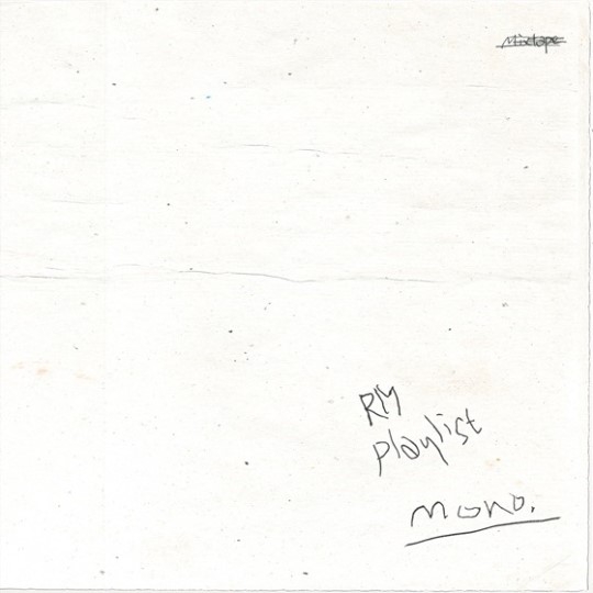 방탄소년단 RM, 플레이리스트 ‘mono.’ 공개..청년 김남준의 생각