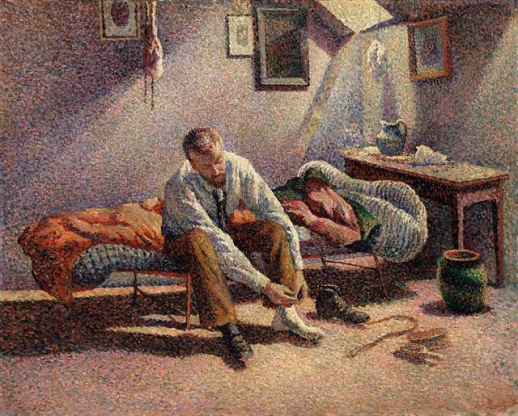 막시밀리앙 뤼스, ‘아침, 실내’, 1890년 (64.8x81㎝, 메트로폴리탄 미술관, 미국 뉴욕)