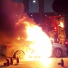 광화문광장 도로서 택시 화재…‘카풀 반대’ 분신 추정