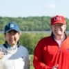 미일 정상, 워싱턴 인근서 4번째 ‘골프 회동‘…“무역·다른 주제 이야기”