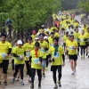 [서울포토] 비를 가르며 힘차게 달리는 시민들