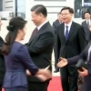 [포토] ‘반갑게 인사나누는’ 김정은-시진핑 내외