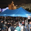 우리공화당 미 대사관 근처에 천막 설치…대진연 비판