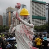 최루탄 없었던 홍콩의 주말… 중국군 개입 맞선 평화 시위