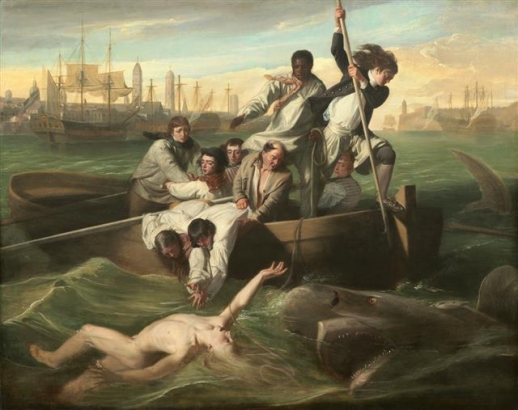 존 싱글턴 코플리, ‘왓슨과 상어’, 1778년 (182.1×229.7㎝, 내셔널 갤러리 오브 아트, 미국 워싱턴DC)
