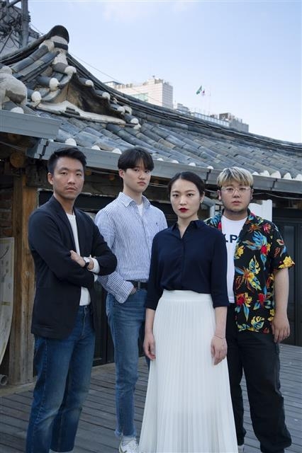 권욱(왼쪽부터), 정승우, 남수정, 김정민이 팀을 이룬 ‘서울퀴어콜렉티브’. ⓒ이강혁