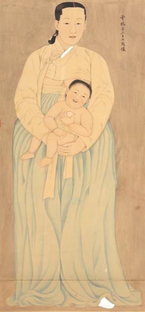 채용신 ‘운낭자’, 1914, 비단에 채색, 120.5×61.7㎝, 국립중앙박물관.