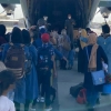 [포토] 한국행 수송기에 오르는 아프간 협력자들