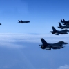 한미, 北미사일 도발에 전투기 20대 공중무력시위