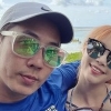 앤디♥이은주, 괌 신혼여행서 후끈한 수영장 셀카 