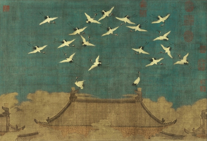 북송 황제 휘종, ‘서학도’, 12세기, 랴오닝성박물관.