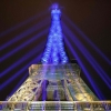“우크라와 연대” 파리 에펠탑 수놓은 노랑·파랑 빛깔
