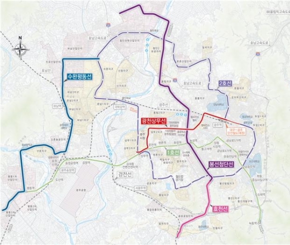 광주 도시철도 ‘봉선첨단선·수완평동선’ 5년 후엔 가능할까