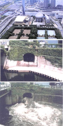 시가지의 오수를 처리하면서 빗물을 내보내는 역할을 하는 서울의 하수도.