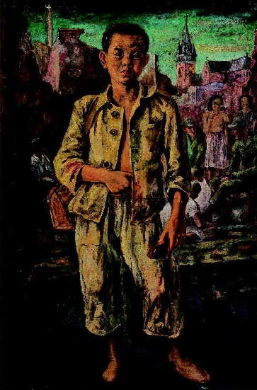 이수억 ‘구두닦이 소년’, 1952년, 캔버스에 유채, 113.5x75.5cm.