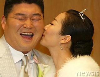 결혼하는 강호동과 신부 이효진양