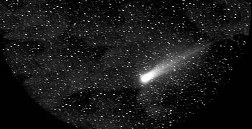 1996년 나타났던 하쿠다케 혜성. 일본의 아마추어 천문가 유지 하쿠다케가 발견했다.  사진제공 한국천문연구원