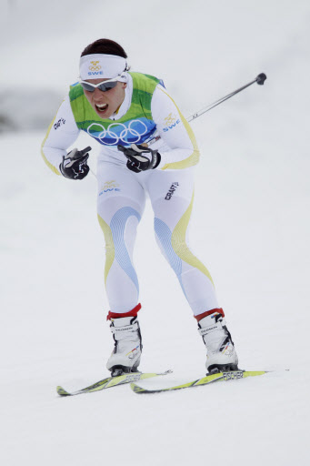 2010밴쿠버 동계올림픽 크로스컨트리 여자 10㎞ 프리스타일에서 우승한 스웨덴의 샤를로테 칼라 밴쿠버 AP 연합뉴스