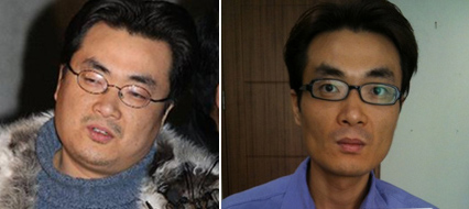 미네르바 박대성씨가 지난해 영장실질심사를 받기 위해 법정으로 들어설때의 모습(왼쪽)과 최근 체중이 줄어든 박씨의 모습.
