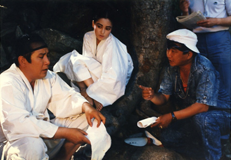 1988년 영화 합궁 제작 당시 사진. 배우 이대근(왼쪽)과 남기남 감독 