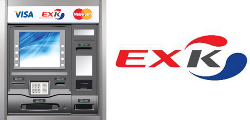 한국은행 ‘EXK 서비스’ 개시 한국은행은 금융결제원과 함께 앞으로 국내 은행이 발행한국내 전용 현금카드로도 미국 등 해외에서 ATM(현금자동입출금기)을 이용해 현지 화폐를 인출할 수 있는 ‘EXK(Extended Korea)’ 서비스를 개시했다. 사진은 관련 서비스를 이용할 수 있는 ATM 예시(왼쪽)과 EXK 브랜드 로고.  서울 한국은행=연합뉴스