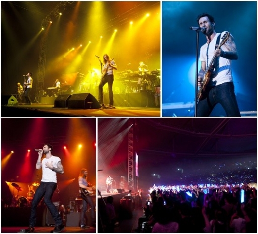 25일 현대카드 슈퍼콘서트14-마룬파이브 내한 공연’에서 화려한 무대를 선보인 <br>마룬파이브 /사진=현대카드 제공