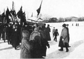 1921년 크로포트킨의 장례식 모습.