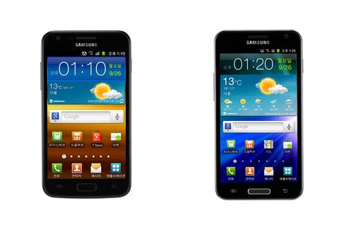 ‘갤럭시S2 LTE’(왼쪽)와 ‘갤럭시S2 HD LTE’ 연합뉴스