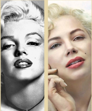 마릴린 먼로(왼쪽)와 ‘마릴린 먼로와 함께한 일주일’의 미셸 윌리엄스.