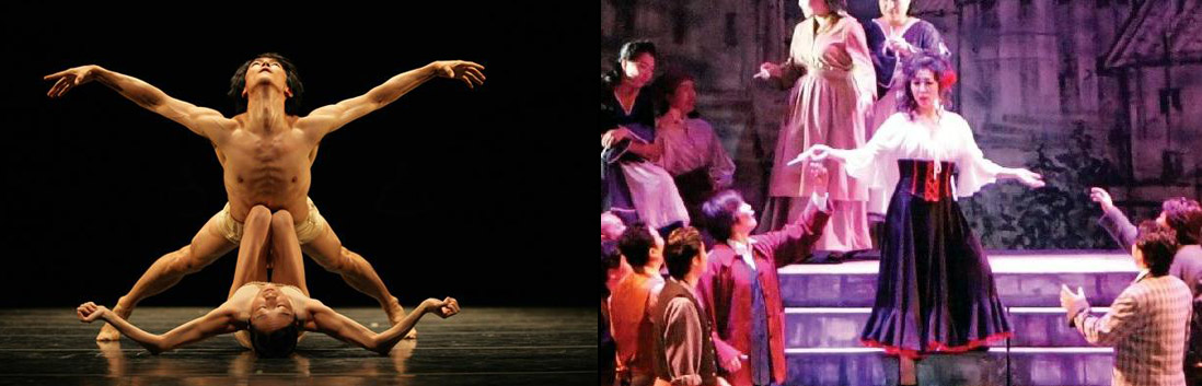 서울 국제발레페스티벌에서는 유니버설발레단 ‘어떤 죽음’(왼쪽) 등 국내외 발레 작품을, 오페라페스티벌에서는 64년 관록의 조선오페라단이 선보이는 비제의 ‘카르멘’(오른쪽)을 만날 수 있다.