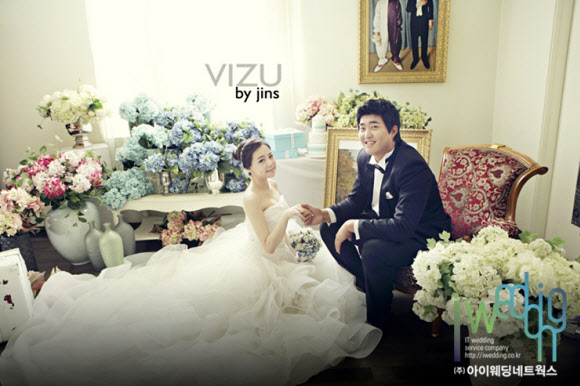 김나나 김영민 커플  사진제공=아이웨딩네트웍스