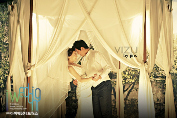 김나나 김영민 커플  사진제공=아이웨딩네트웍스