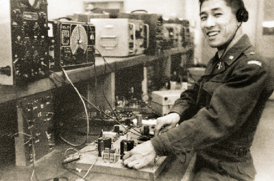 1955년 미국 유도탄학교에서 군사유학하던 청년 장교 김운용