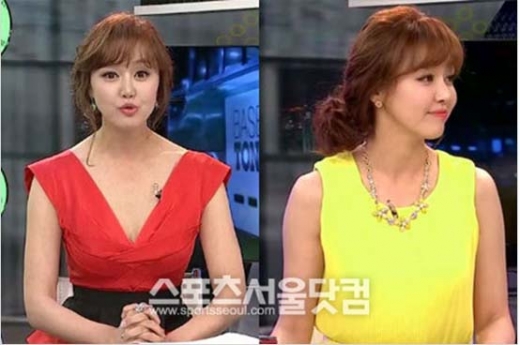 김민아 아나운서는 우아한 섹시미가 돋보이는 원피스 패션을 선보여왔다. <br>MBC 스포츠플러스 캡처