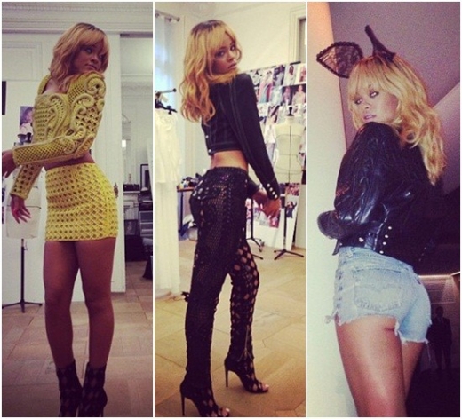 리한나가 S라인을 강조한 사진을 공개해 관심을 끌고 있다./리한나 인스타그램