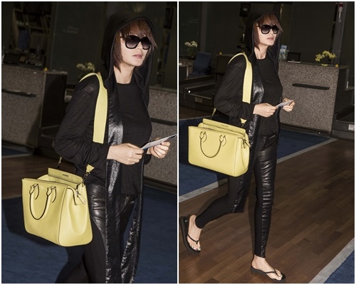 배우 김혜수의 세련된 공항패션이 화제다.<br>루이까또즈 제공