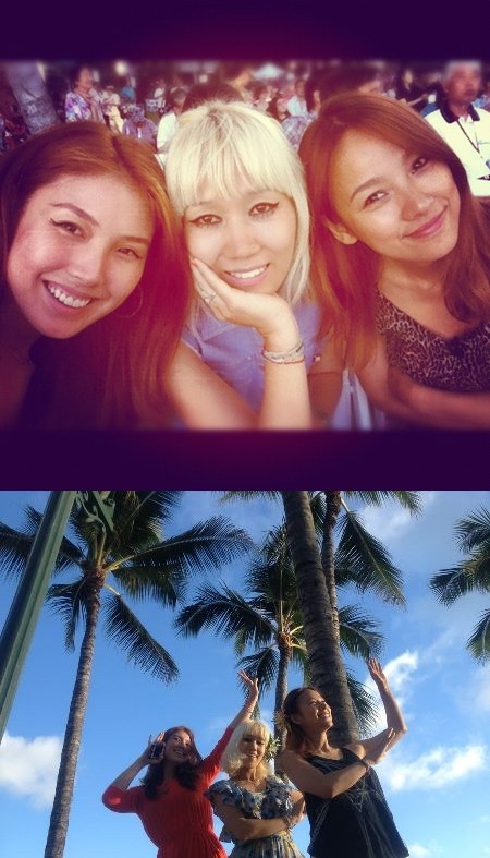 애프터스쿨의 전 멤버 베카와 요니P, 효리가 하와이에서 찍은 사진<br>베카 트위터