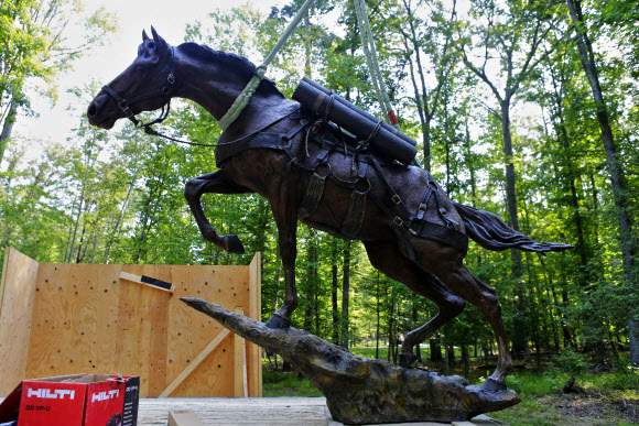 하사 ‘레클리스’… 美 해병대 공원에 선 한국전 영웅馬 동상 