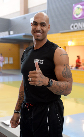 22일(현지시간) 미국 라스베이거스에서 열린 한국프로농구연맹(KBL) 2013-2014시즌 외국인 선수 트라이아웃에 참가한 NBA 출신 마커스 파이저(35). << KBL 제공 >>