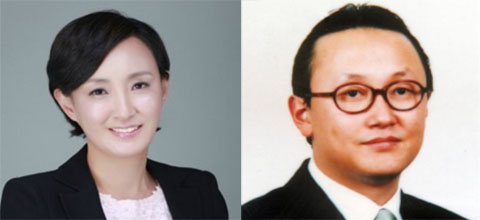 차영(왼쪽) 전 민주당 대변인과 조희준 전 국민일보 회장