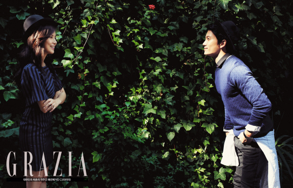 지성·이보영 커플의 웨딩 화보가 공개됐다.  그라치아 코리아 제공